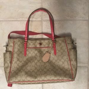 Coach diaper bag w/changing pad
